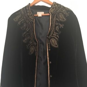 Black Lined Velvet Formal Jacket